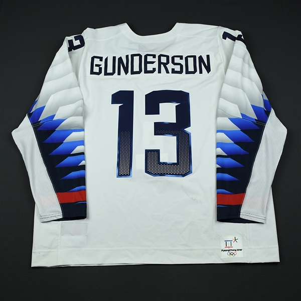 Ryan Gunderson - Team USA Mens PyeongChang 2018 Olympic Winter Games - Game-Worn White Jersey
