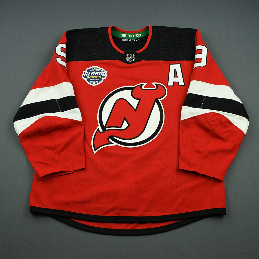 Lot Detail - Taylor Hall - New Jersey Devils - 2018 NHL Global Series - Game-Worn ...