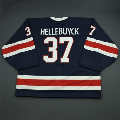 Connor Hellebuyck - Team Blue - 2018 Stars & Stripes Showdown - Jim Johannson Memorial Hockey Game Issued Jersey 
