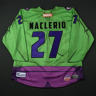 Mark Naclerio - Reading Royals - 2017-18 MARVEL Super Hero Night - Game-Worn Autographed Jersey