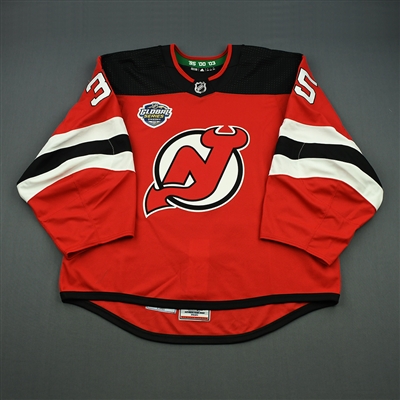 Cory Schneider - New Jersey Devils - 2018 NHL Global Series - Team Photo-Worn Jersey