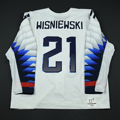 James Wisniewski - Team USA Mens PyeongChang 2018 Olympic Winter Games - Game-Worn White Jersey
