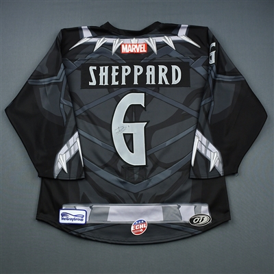 Derek Sheppard - Florida Everblades - 2018-19 MARVEL Super Hero Night - Game-Worn Autographed Jersey, and Socks