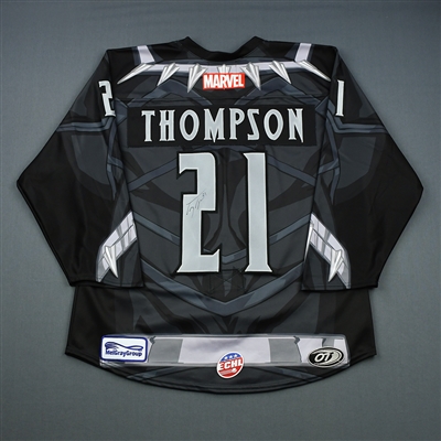 Tommy Thompson - Florida Everblades - 2018-19 MARVEL Super Hero Night - Game-Worn Autographed Jersey, and Socks