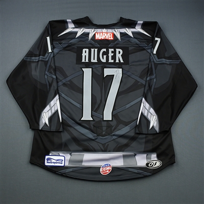 Justin Auger - Florida Everblades - 2018-19 MARVEL Super Hero Night - Game-Issued Autographed Jersey, and Socks