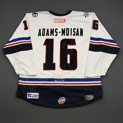 Morgan Adams-Moisan - Maine Mariners - 2018-19 MARVEL Super Hero Night - Game-Worn Autographed Jersey, and Socks
