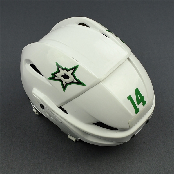 Jamie Benn - Dallas Stars - Game-Worn White Helmet - 2016-17 Season