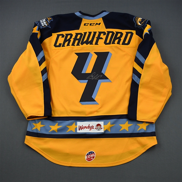 Marcus Crawford - 2019 CCM/ECHL All-Star Classic - Hooks - Game-Worn Autographed w/ socks Jersey