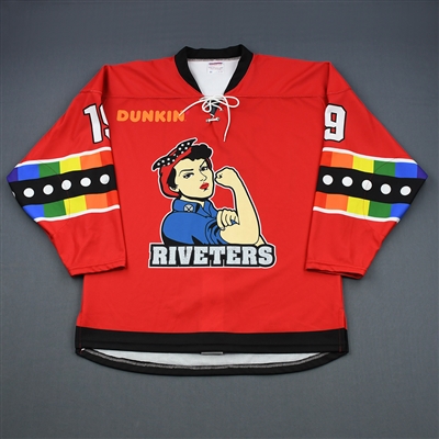 Miye DOench - Metropolitan Riveters - Game-Worn You Can Play Autographed Jersey - Feb. 2, 2019