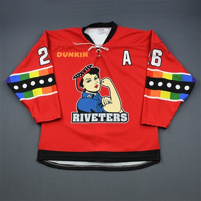 Kiira Dosdall - Metropolitan Riveters - Game-Worn You Can Play Autographed Jersey w/A - Feb. 2, 2019