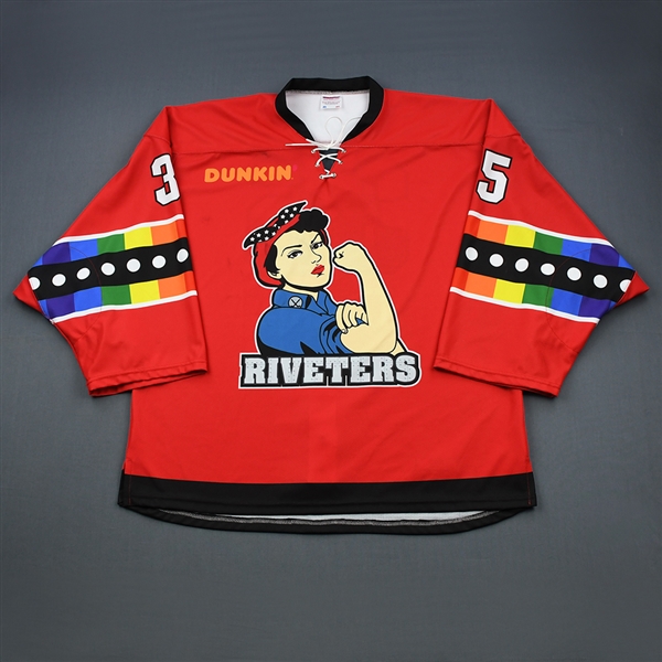 Katie Fitzgerald - Metropolitan Riveters - Game-Worn You Can Play Autographed Jersey - Feb. 2, 2019