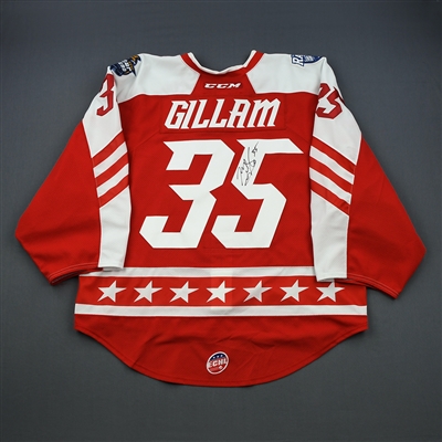 Mitch Gillam - 2019 CCM/ECHL All-Star Classic - East - Game-Worn Autographed Jersey w/Game-Issued Socks - Round 1, Round-Robin, Games 1,4,5