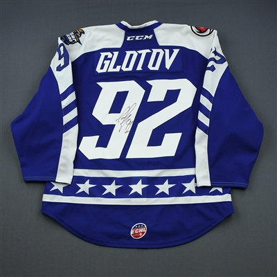 Vasili Glotov - 2019 CCM/ECHL All-Star Classic - West - Game-Worn Autographed Jersey w/Socks - Round 1, Round-Robin, Games 2,3,5