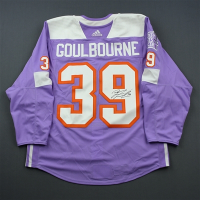 Tyrell Goulbourne - Philadelphia Flyers - 2018 Hockey Fights Cancer - Warmup-Issued Autographed Jersey