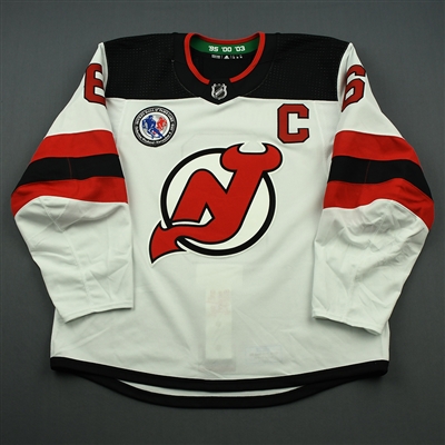 Andy Greene - New Jersey Devils - 2018 Hockey Hall of Fame Game - Game-Worn 2nd & 3rd Period Only Jersey w/C - November 9