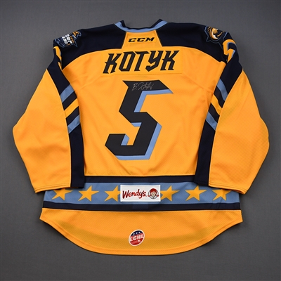 Brenden Kotyk - 2019 CCM/ECHL All-Star Classic - Hooks - Game-Issued Autographed Jersey