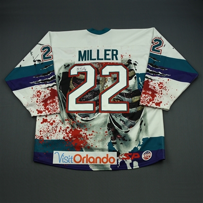 Brenden Miller  - 2016-17 Orlando Solar Bears - Halloween  - Game-Worn Autographed Jersey 