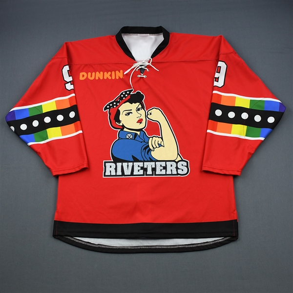 Rebecca Morse - Metropolitan Riveters - Game-Worn You Can Play Autographed Jersey - Feb. 2, 2019