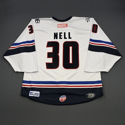 Chris Nell - Maine Mariners - 2018-19 MARVEL Super Hero Night - Game-Worn Autographed Jersey - Back-up Only