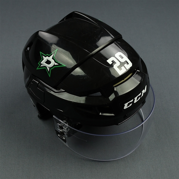Greg Pateryn - Dallas Stars - Game-Worn Black Helmet - 2016-17 Season