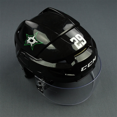 Greg Pateryn - Dallas Stars - Game-Worn Black Helmet - 2016-17 Season