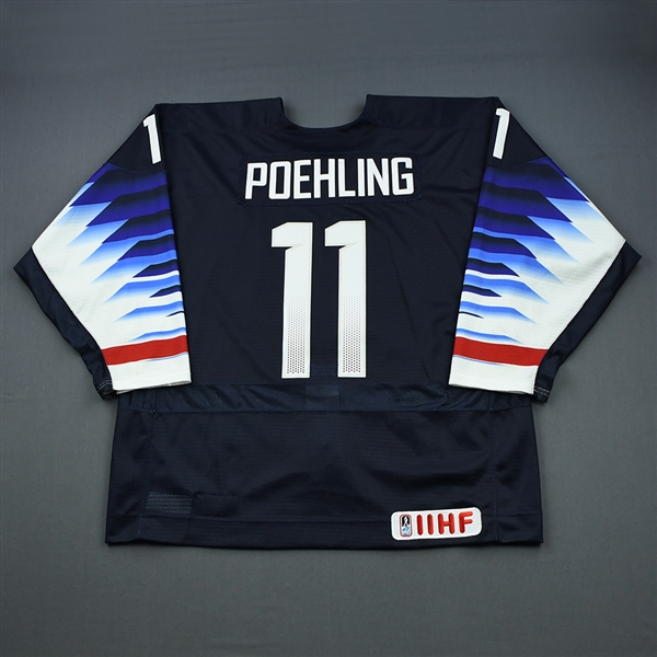 Ryan Poehling - 2019 U.S. IIHF World Junior Championship - Game-Worn Blue Jersey
