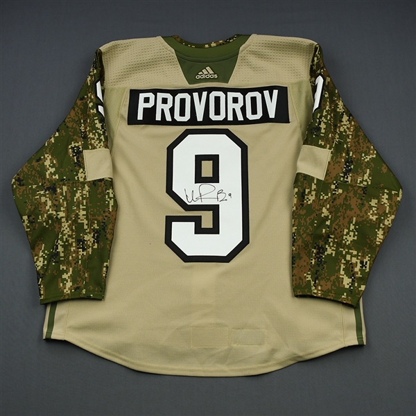 Ivan Provorov  - Philadelphia Flyers - 2018 Military Appreciation Night - Warmup-Worn Autographed Jersey