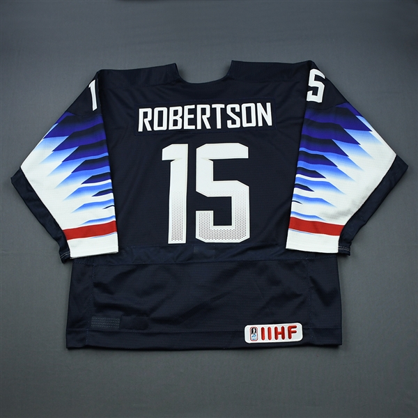 Jason Robertson - 2019 U.S. IIHF World Junior Championship - Game-Worn Blue Jersey