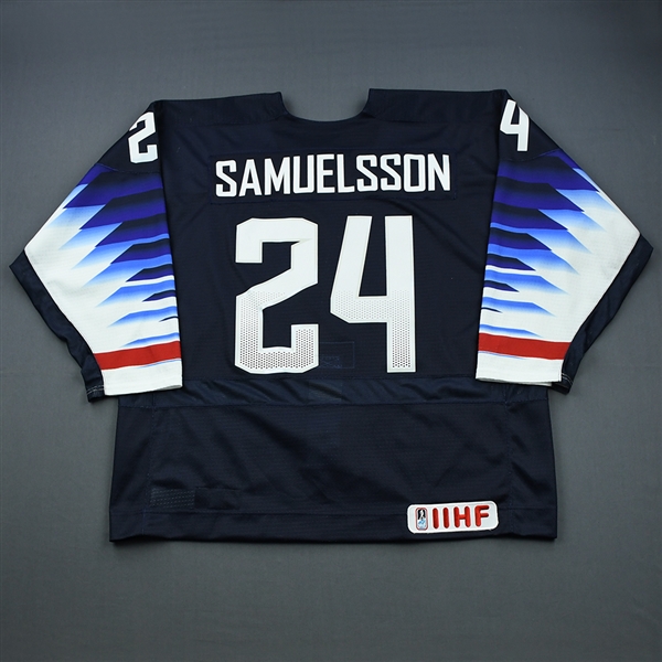 Mattias Samuelsson - 2019 U.S. IIHF World Junior Championship - Game-Worn Blue Jersey