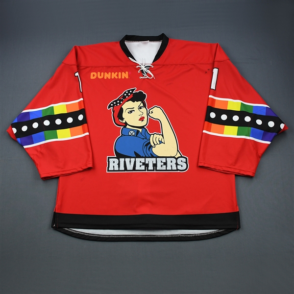 Kimberly Sass - Metropolitan Riveters - Game-Worn You Can Play Autographed Back-Up Only Jersey - Feb. 2, 2019