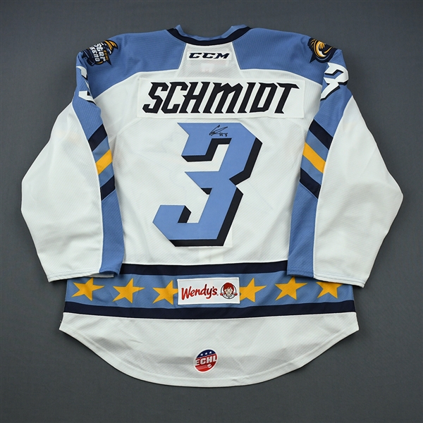 Connor Schmidt - 2019 CCM/ECHL All-Star Classic - Fins - Game-Worn Autographed w/ socks Jersey