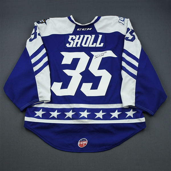 Tomas Sholl - 2019 CCM/ECHL All-Star Classic - West - Game-Worn Autographed Jersey w/Game-Issued Socks - Round 1, Round-Robin, Games 2,3,5