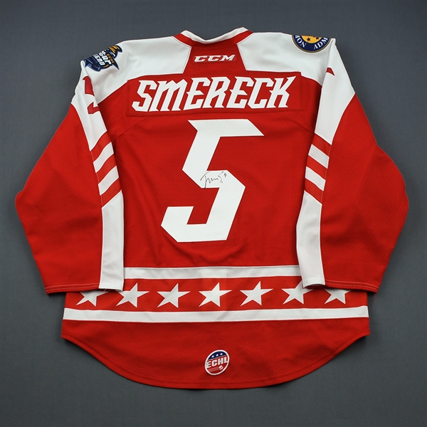 Jalen Smereck - 2019 CCM/ECHL All-Star Classic - East - Game-Worn Autographed Jersey w/Socks - Round 1, Round-Robin, Games 1,4,5