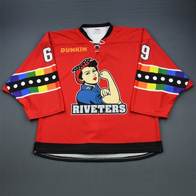 Maria Sorokina - Metropolitan Riveters - Game-Issued You Can Play Autographed Jersey - Feb. 2, 2019