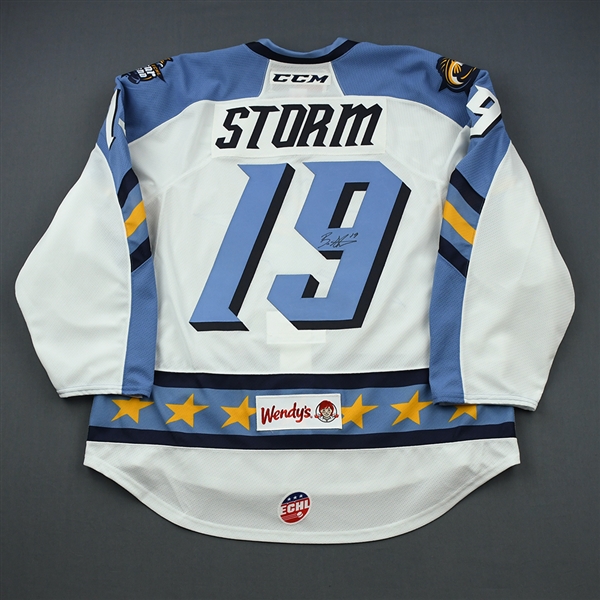 Ben Storm - 2019 CCM/ECHL All-Star Classic - Fins - Game-Issued Autographed Jersey