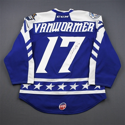 Jared Van Wormer - 2019 CCM/ECHL All-Star Classic - West - Game-Worn Autographed Jersey w/Socks - Round 1, Round-Robin, Games 2,3,5