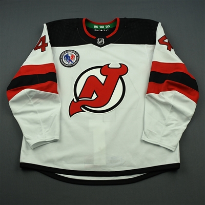 Miles Wood - New Jersey Devils - 2018 Hockey Hall of Fame Game - Game-Worn Jersey - November 9