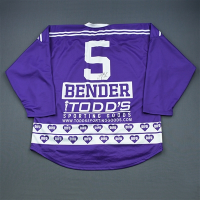 Lexi Bender- Boston Pride - Warm-Up-Worn DIFD Purple Autographed Jersey - March 2, 2019