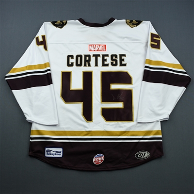 Anthony Cortese - NewFoundland Growlers - 2018-19 MARVEL Super Hero Night - Game-Issued Autographed Jersey