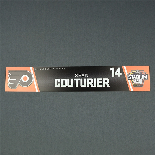 Sean Couturier - 2019 NHL Stadium Series - Locker Room Nameplate