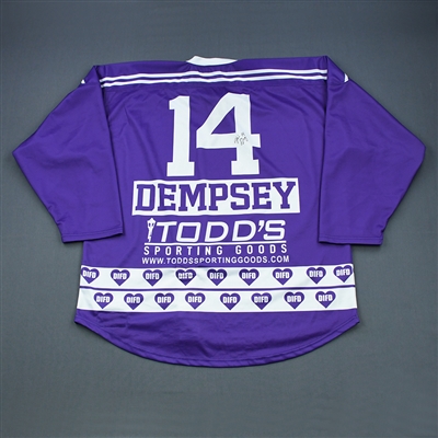 Jillian Dempsey - Boston Pride - Warm-Up-Worn DIFD Purple Autographed Jersey - March 2, 2019