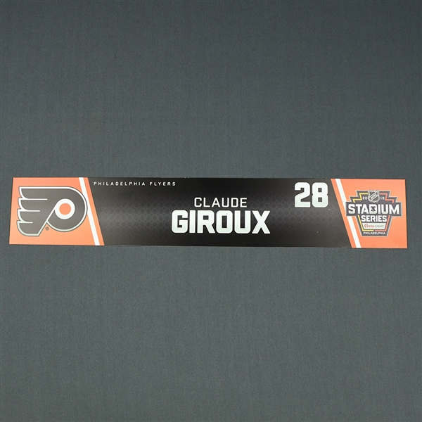 Claude Giroux - 2019 NHL Stadium Series - Locker Room Nameplate