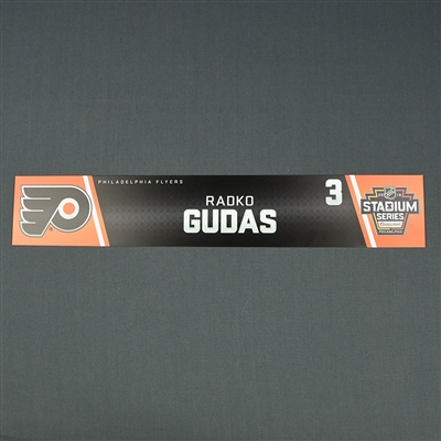 Radko Gudas - 2019 NHL Stadium Series - Locker Room Nameplate