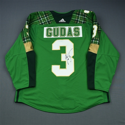 Radko Gudas - 2018-19 Green St. Patricks Day Warm-Up worn Jersey