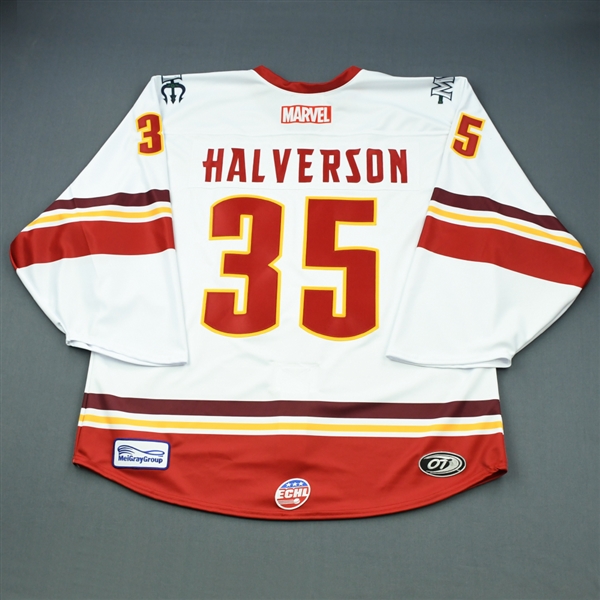 Brandon Halverson - Maine Mariners - 2018-19 MARVEL Super Hero Night - Game-Issued Jersey and Socks 