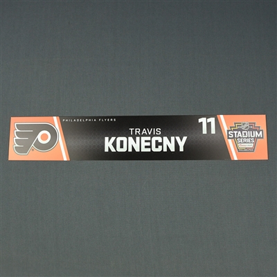 Travis Konecny - 2019 NHL Stadium Series - Locker Room Nameplate
