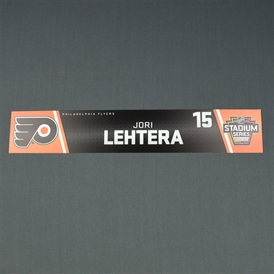Jori Lehtera - 2019 NHL Stadium Series - Locker Room Nameplate - Game-Issued