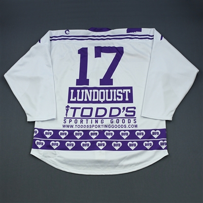 Sadie Lundquist - Minnesota Whitecaps - Warm-Up Game-Issued DIFD White Jersey - March 2, 2019