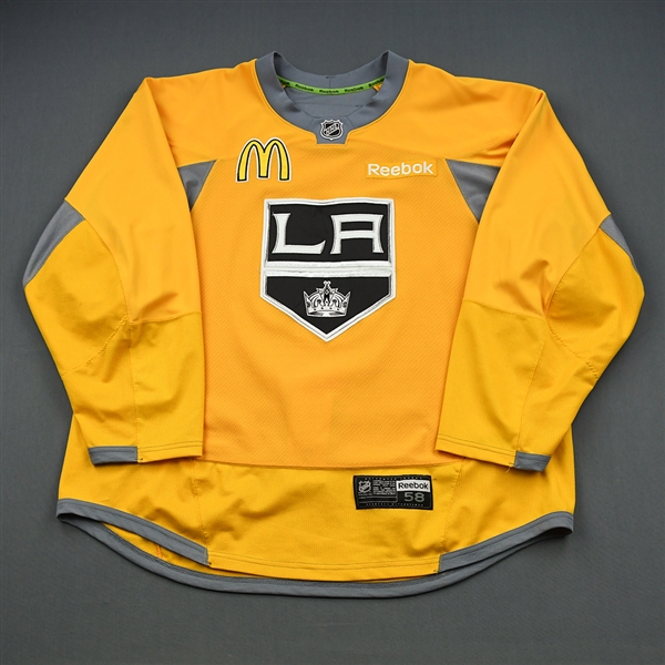 Milan Lucic - 15-16 - Los Angeles Kings - Yellow Practice Jersey w/McDonalds Patch