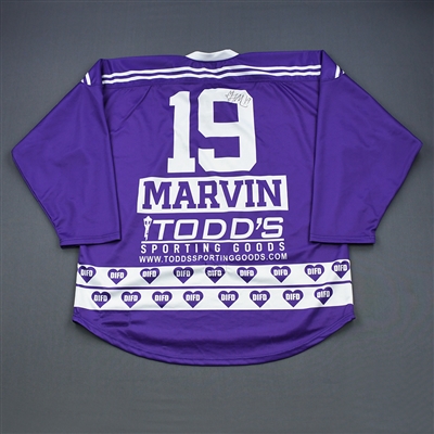 Gigi Marvin - Boston Pride - Warm-Up-Worn DIFD Purple Autographed Jersey - March 2, 2019